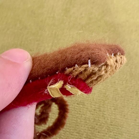 Cycling Christmas Felt Circus Monkey Set of 2. RARE. 5.5” X 11.4” Festive *Read - Picture 12 of 16